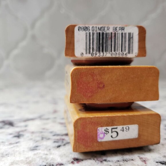 Comotion Rubber Stamps 809 JOY 807 My Pal 806 Ginger Bear FOLK ART DOLL HEART - Picture 5 of 6